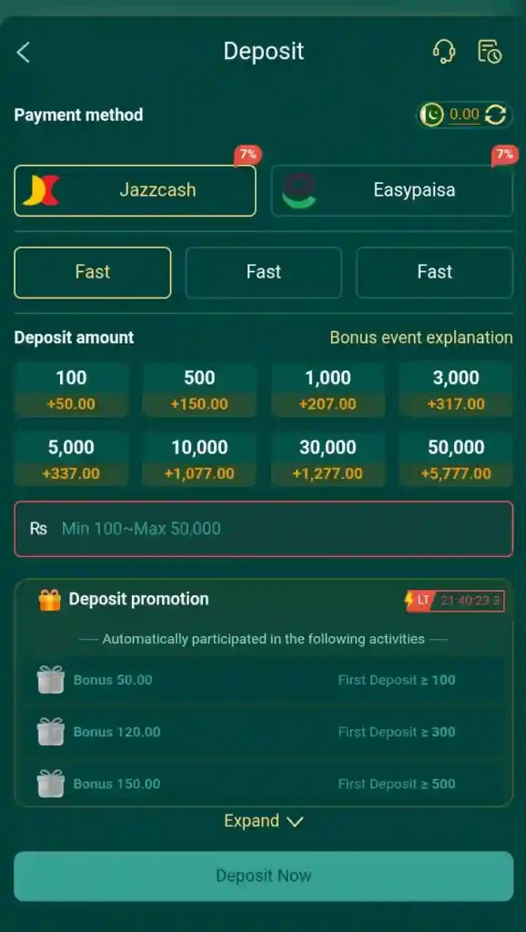 3o Game Deposit